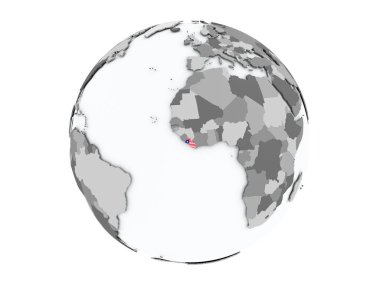Liberya izole küre üzerinde