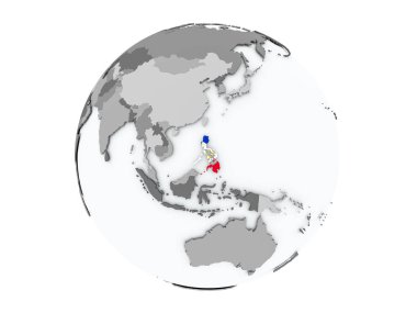 Filipinler izole küre üzerinde
