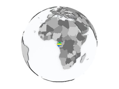 Gabon izole küre üzerinde