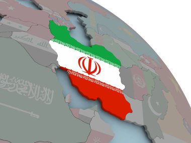 Iran Haritası bayrak ile