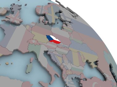 Bayrak ile Çek Cumhuriyeti haritası