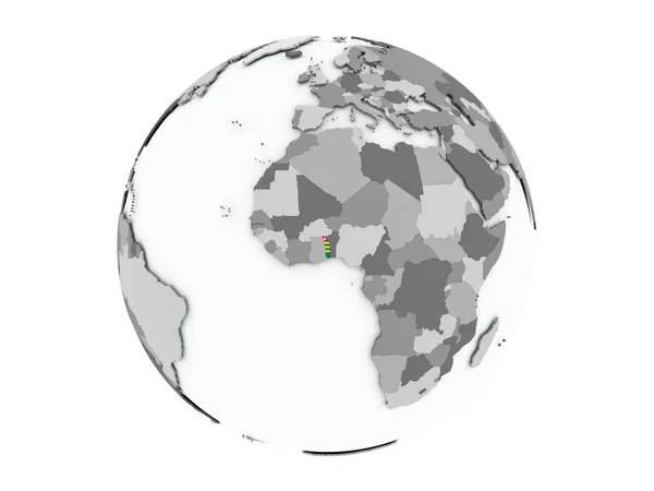 Togo sul globo isolato — Foto Stock