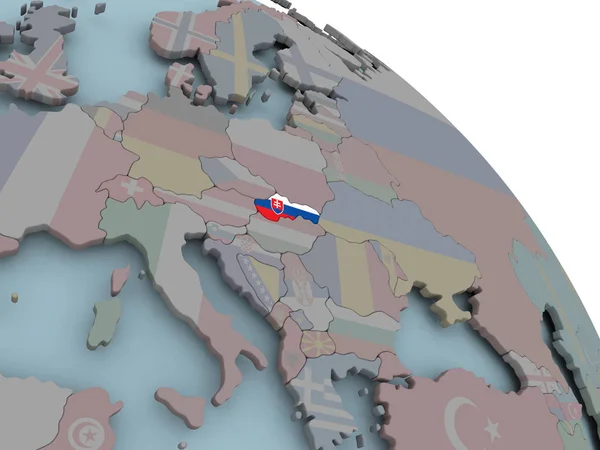 국기와 슬로바키아 공화국의 지도 — 스톡 사진