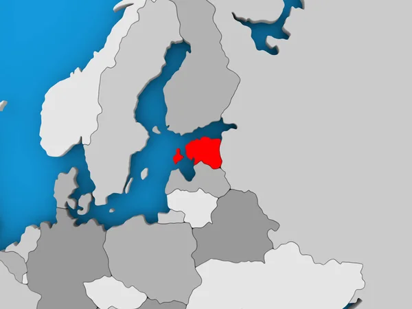 Карта Эстонии — стоковое фото