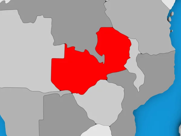 Karte von Sambia — Stockfoto