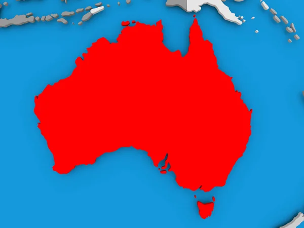 Χάρτης της Αυστραλίας — Φωτογραφία Αρχείου