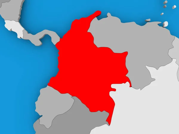 Kaart van colombië — Stockfoto