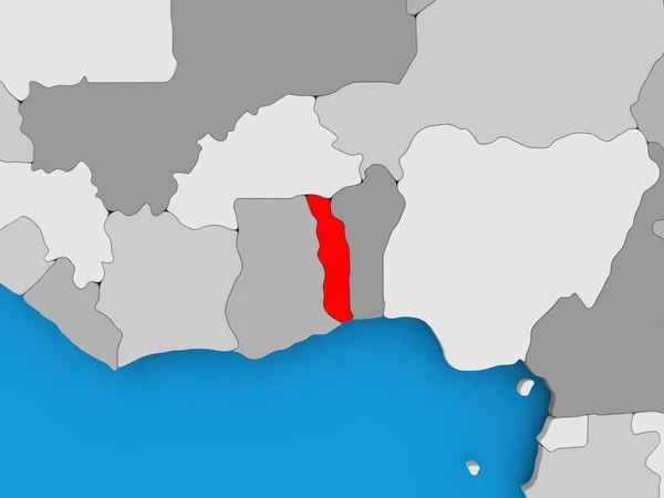 Map of Togo — Stock Photo, Image