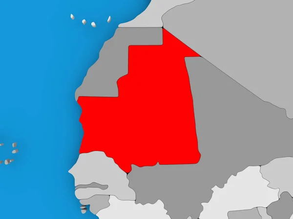 La mappa di mauritania — Foto Stock