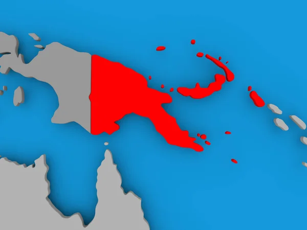 La carte de Papouasie-Nouvelle-Guinée — Photo