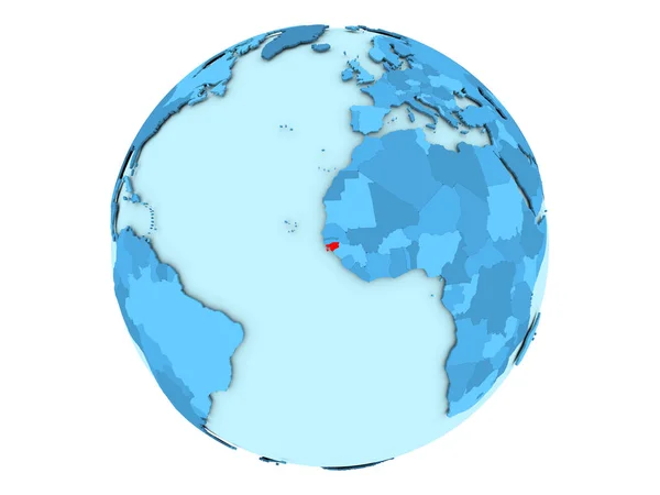고립 된 블루 글로브에 기니 비사우 — 스톡 사진