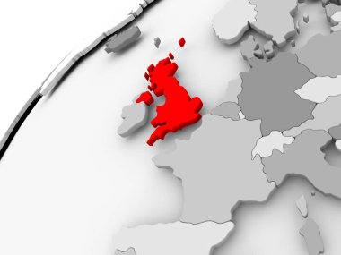 İngiltere gri siyasi dünya üzerinde