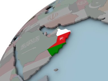 Umman Haritası bayrak ile