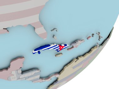 Dünya bayrakları ile Küba