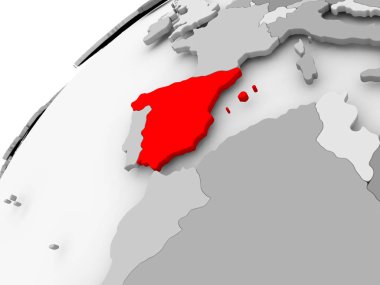 İspanya gri siyasi dünya üzerinde