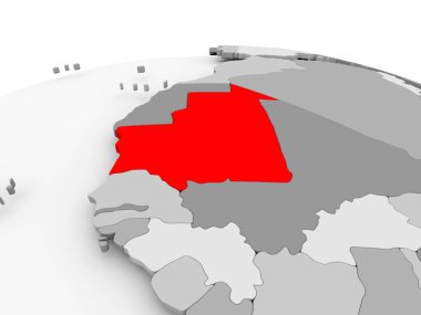 Moritanya ile gri Küre
