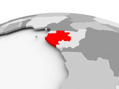 Gabon gri dünya üzerinde
