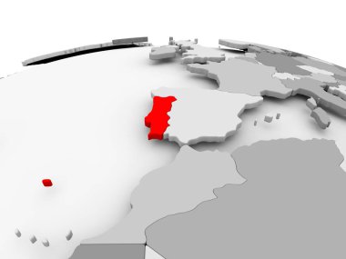 Portekiz gri dünya üzerinde