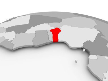 Benin gri dünya üzerinde