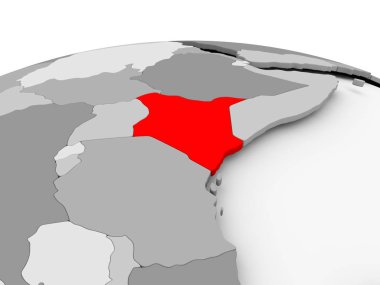Kenya gri dünya üzerinde