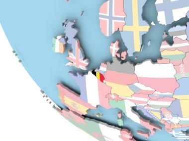 Belçika bayrağı dünya üzerinde