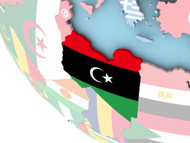 Libya bayrağı dünya üzerinde