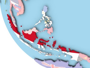 Endonezya bayrağı dünya üzerinde