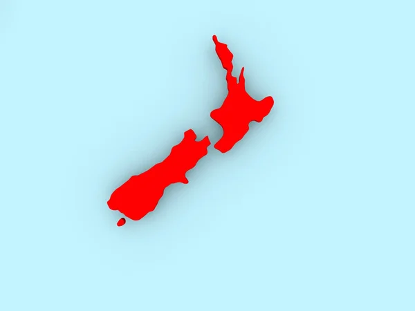 Χάρτης της Νέας Ζηλανδίας — Φωτογραφία Αρχείου