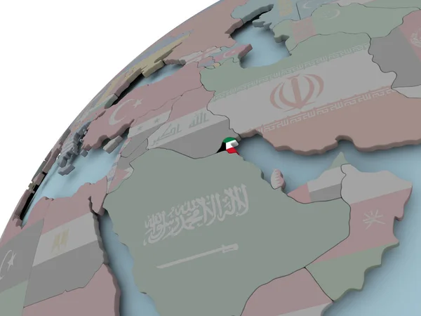 Mappa di Kuwait con la mappa di Kuwait — Foto Stock