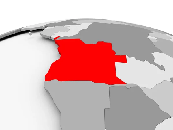 Angola sur globe gris — Photo