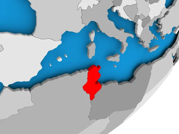 La carte de la Tunisie — Photo