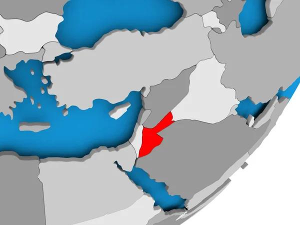 Mapę Jordanii — Zdjęcie stockowe