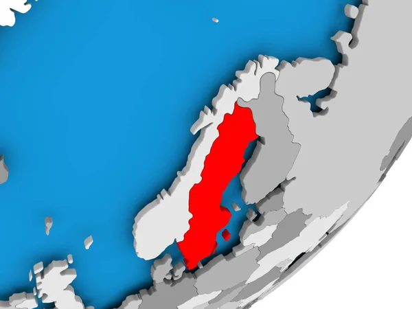 Karta över Sverige — Stockfoto