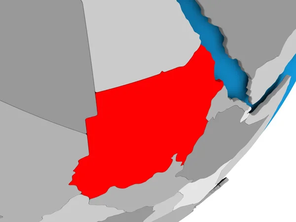 El mapa de sudan — Foto de Stock