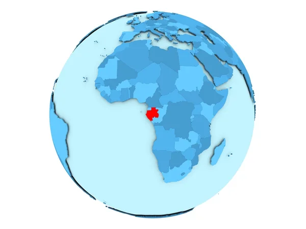 Gabon på blå jordglob isolerade — Stockfoto