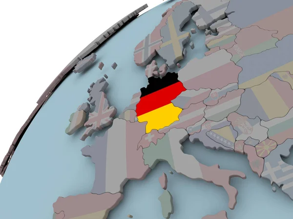 Map of Germany with flag — Stock Photo, Image