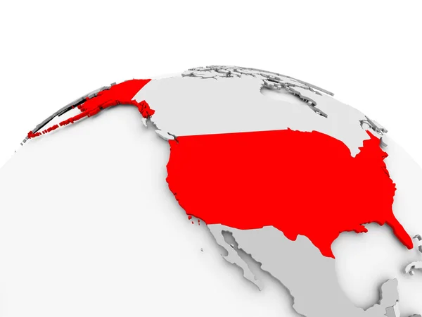 USA na szary Globus — Zdjęcie stockowe