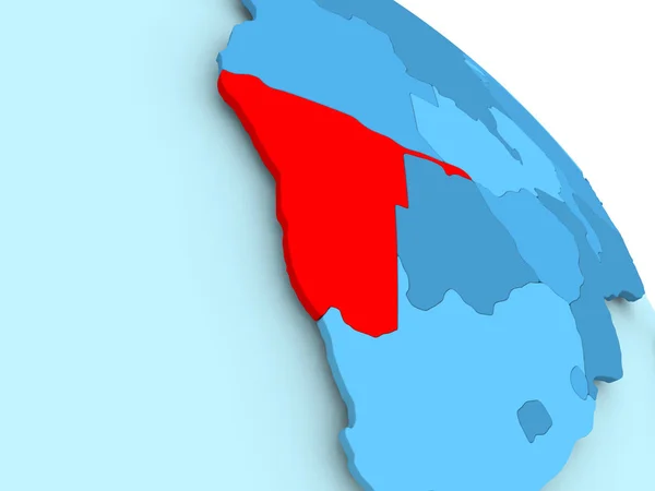 Namibia auf blauem Globus — Stockfoto