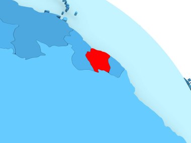 Surinam mavi dünya üzerinde