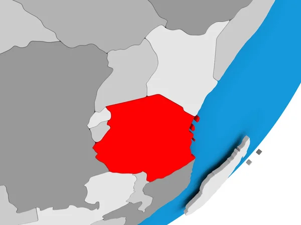 Карта Танзанії. — стокове фото