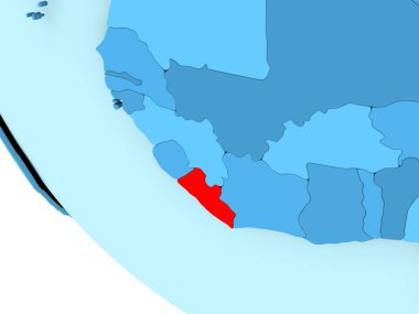 Liberya mavi siyasi dünya üzerinde