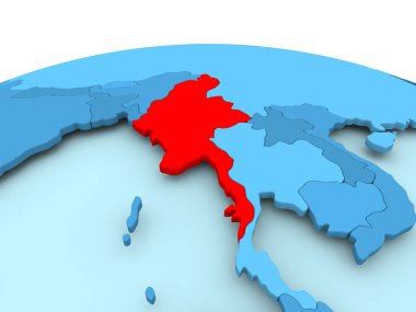 Myanmar mavi siyasi dünya üzerinde