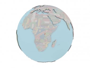 Burundi bayrağı dünya üzerinde