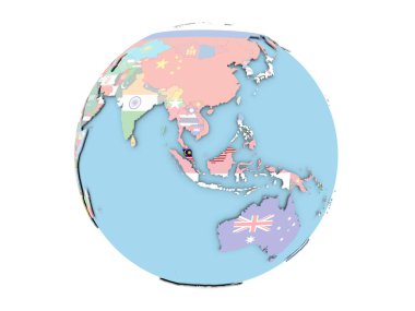 Malezya izole küre üzerinde