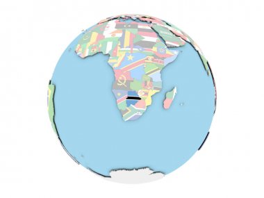 Botsvana izole küre üzerinde