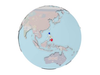 Türkiye Dünya üzerinde bayrak ile