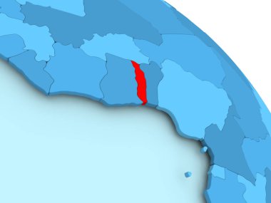 Togo mavi dünya üzerinde