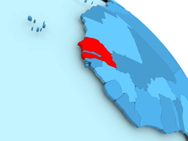 Senegal mavi dünya üzerinde
