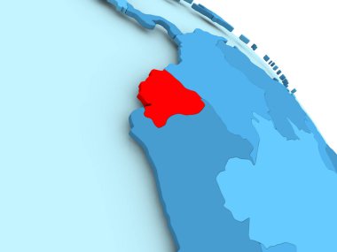 Mavi dünya üzerinde Ekvador