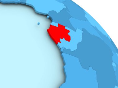 Gabon mavi dünya üzerinde
